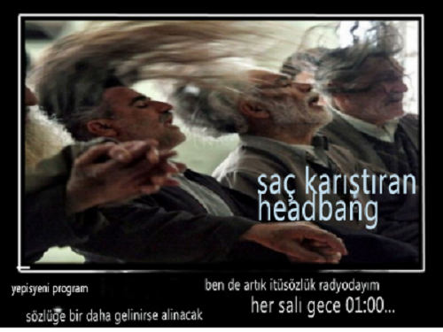 saç karıştıran headbang